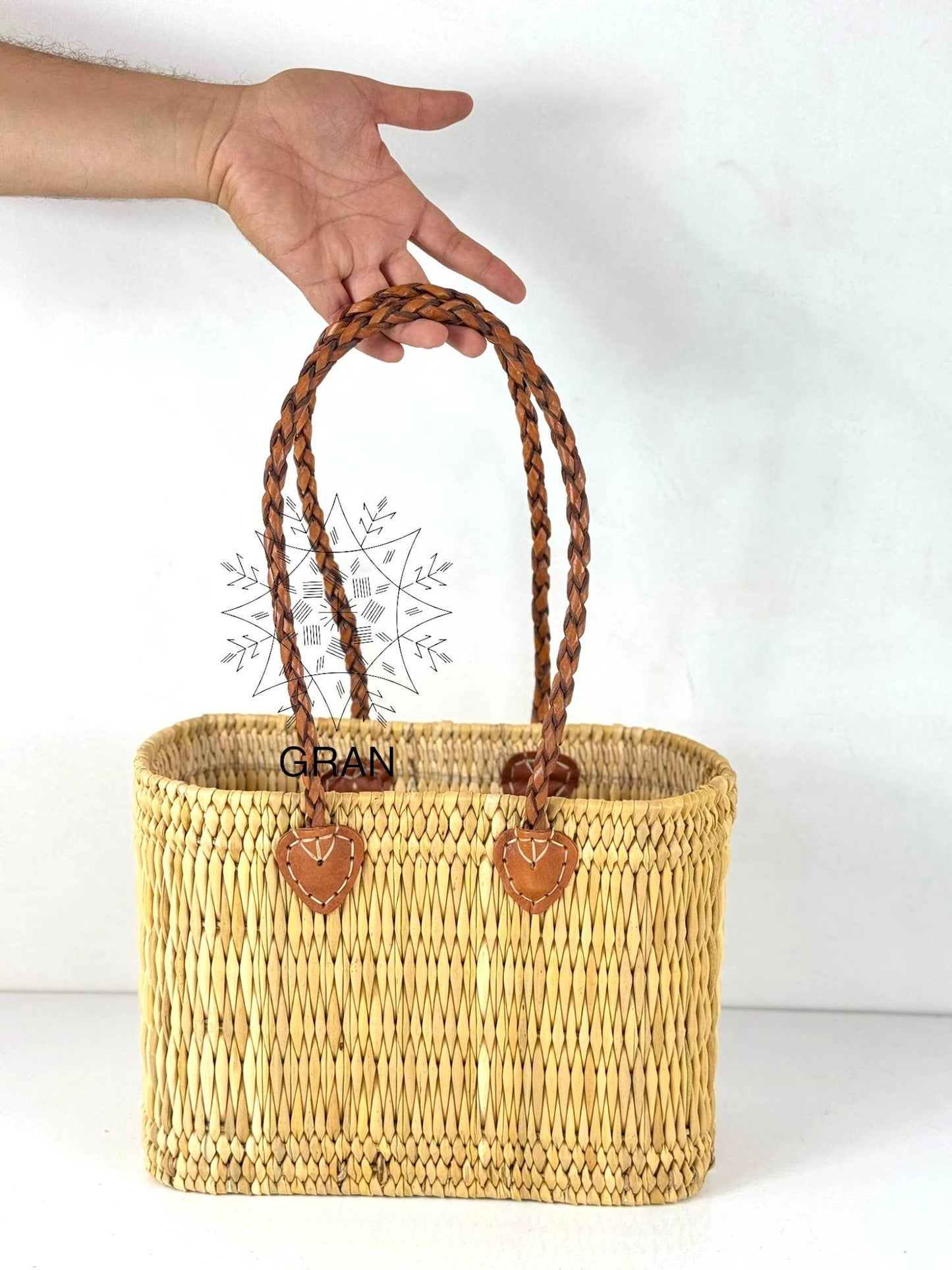 Handwoven Reed Basket