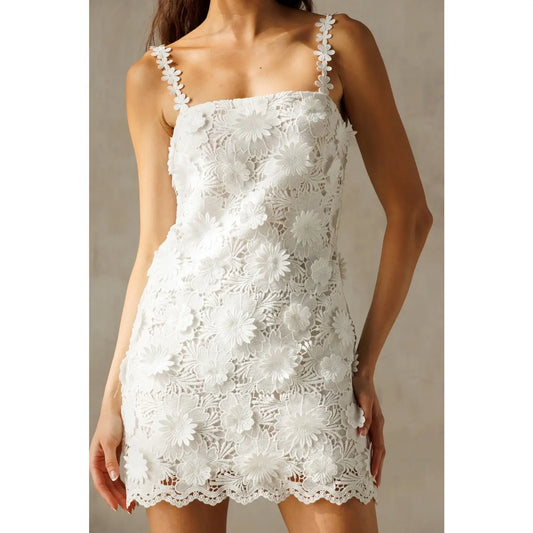 Whitney White Floral Dress