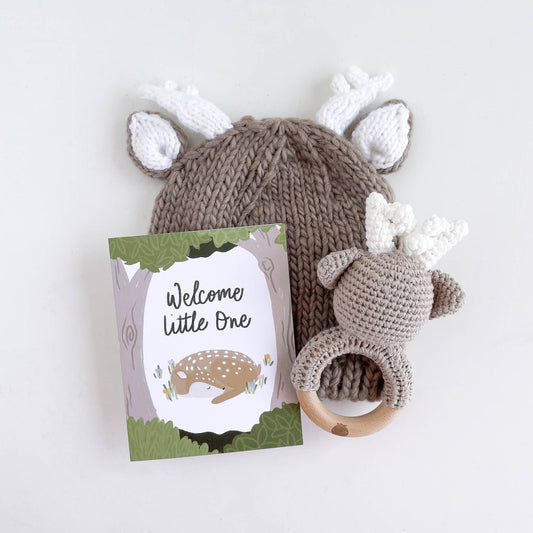 Teether Deer Crochet Rattle