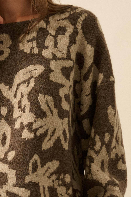 Floral Knit Sweater