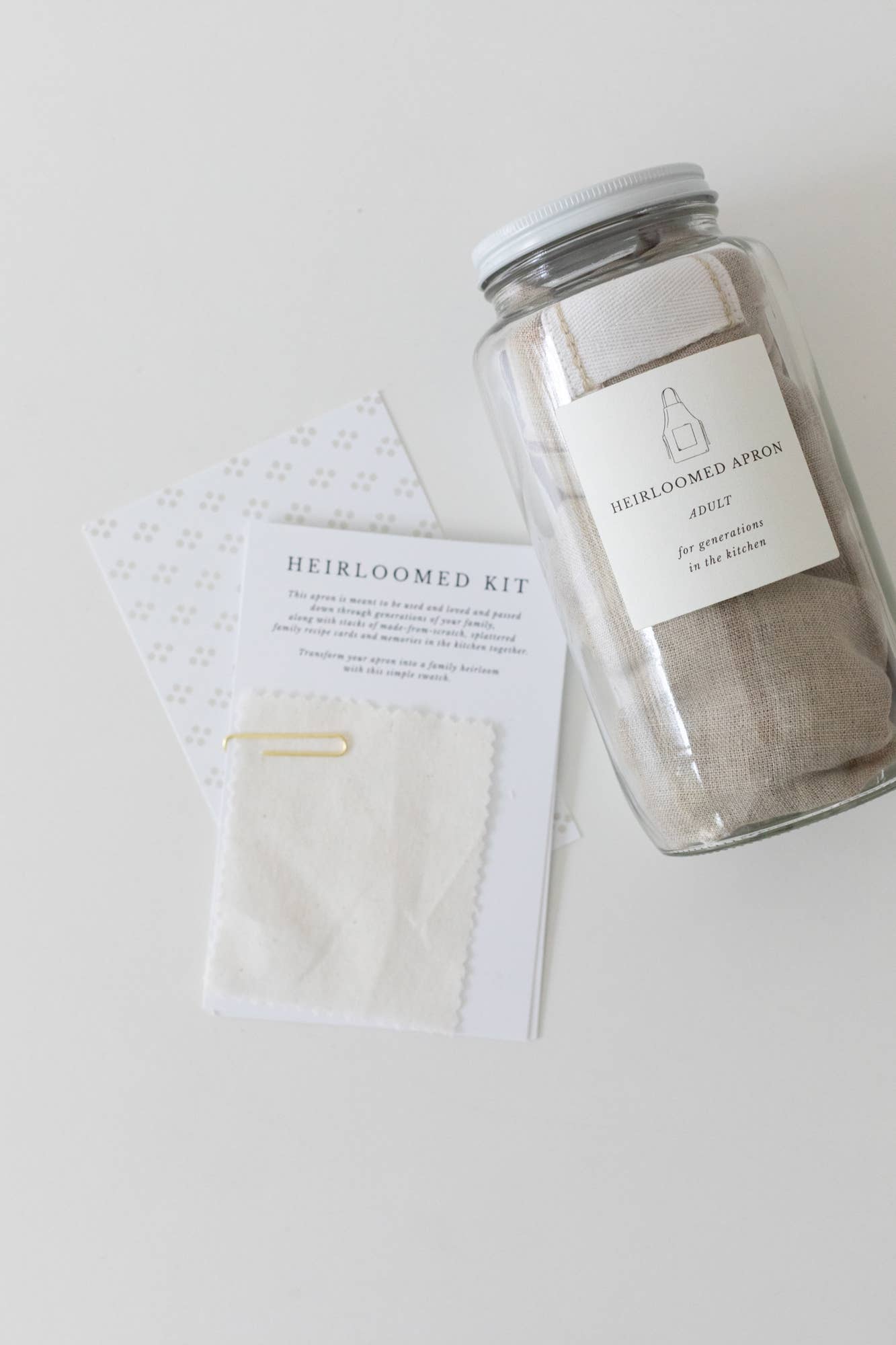 Heirloom Oatmeal Apron - 100% Linen