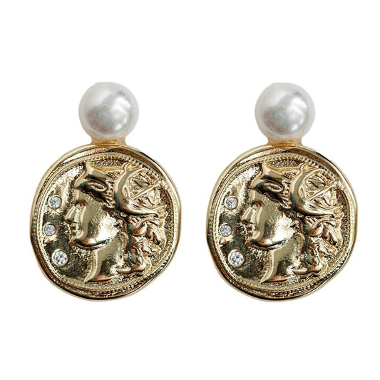 Gold Coin Earring