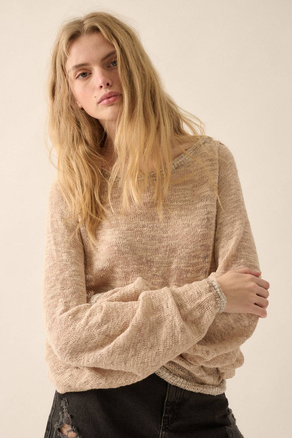 Dolman Knit Sweater - Sand