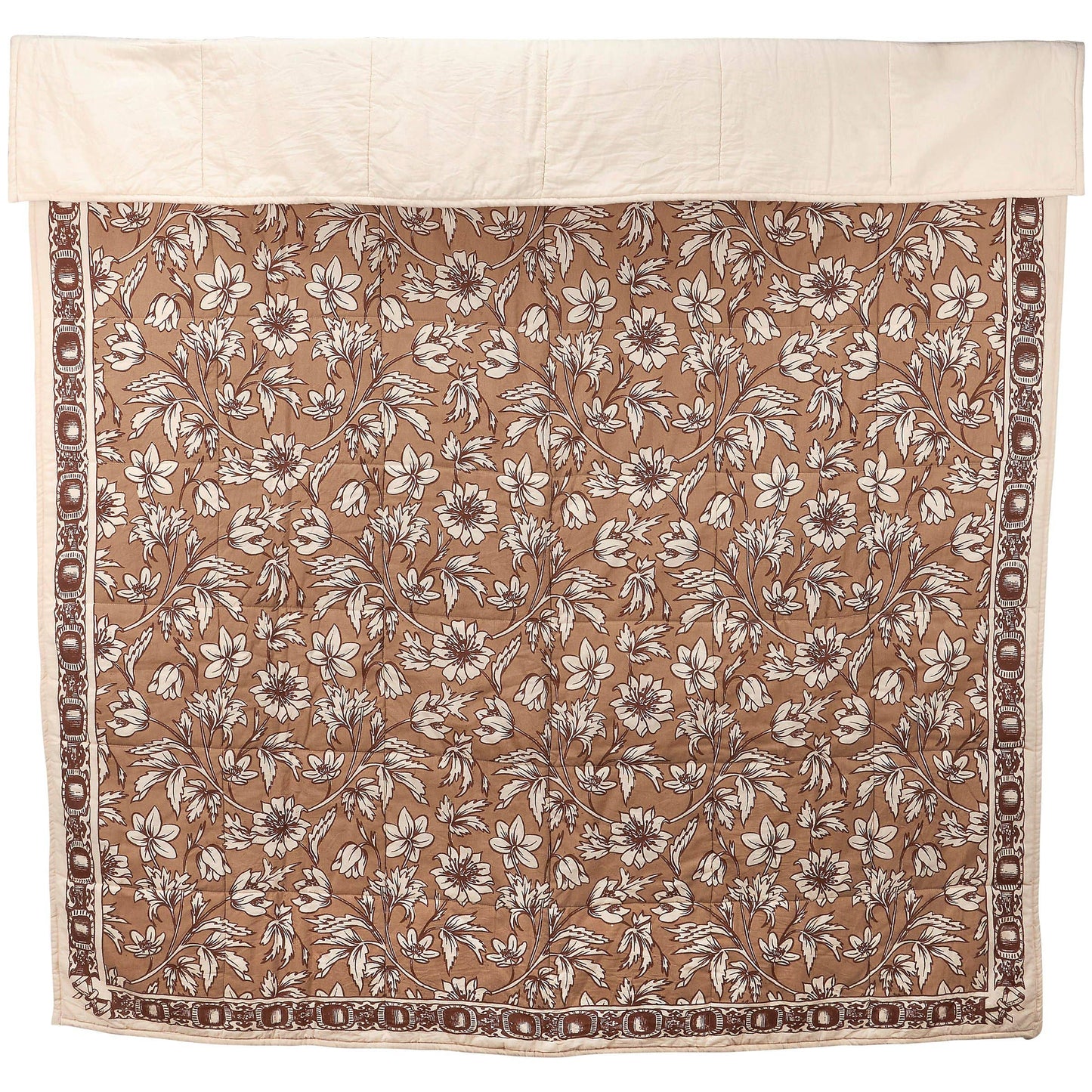 Quilted Floral Throw