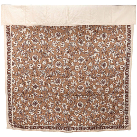 Quilted Floral Throw