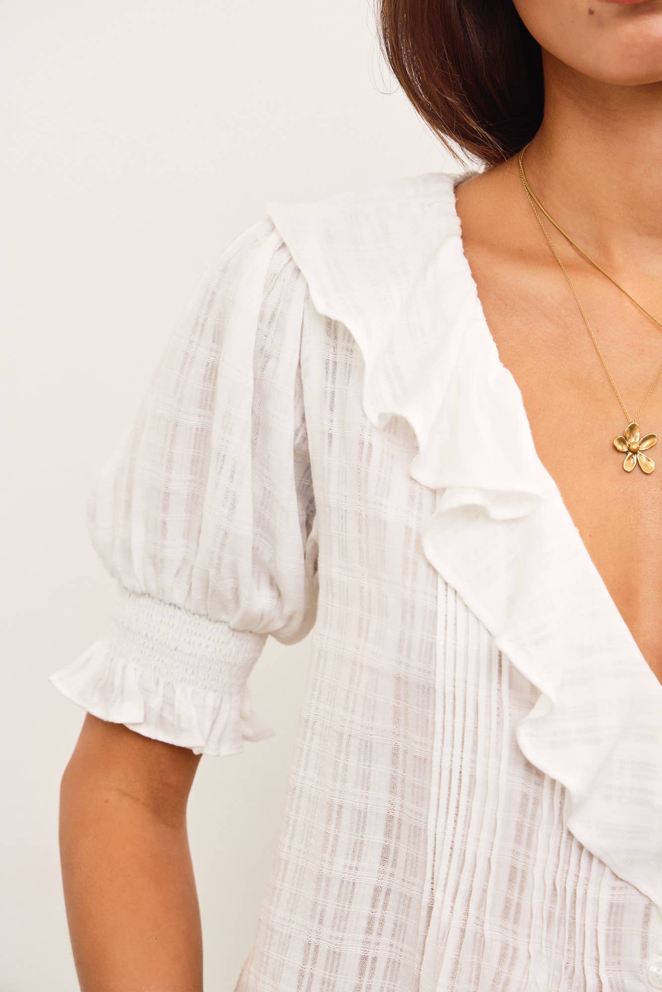 Cotton Ruffled Blouse