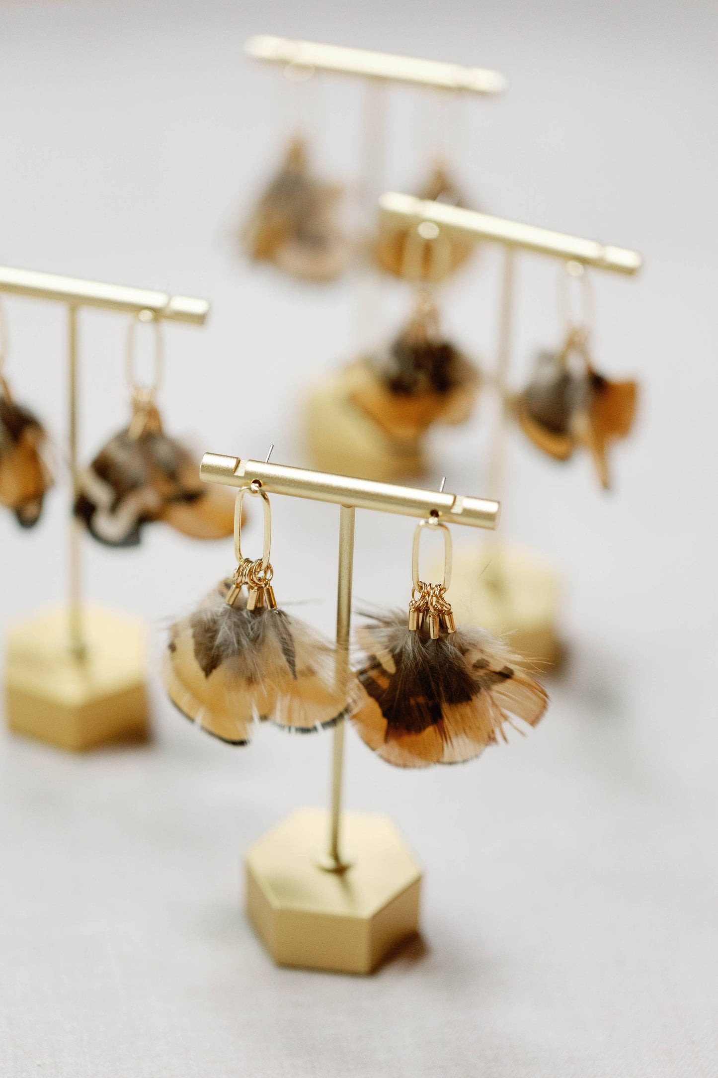 Quail Feather Earrings