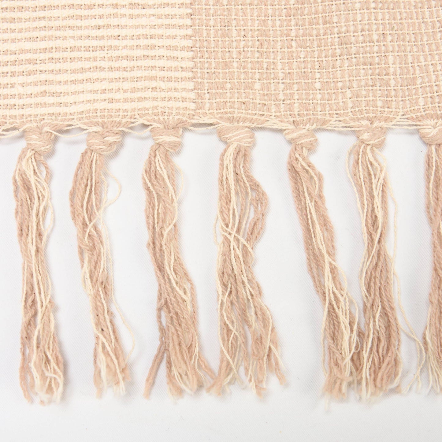 Cream Checkerboard Throw