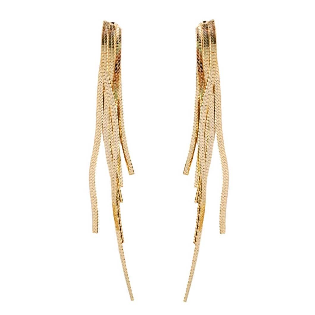 Gold Tassel Earring