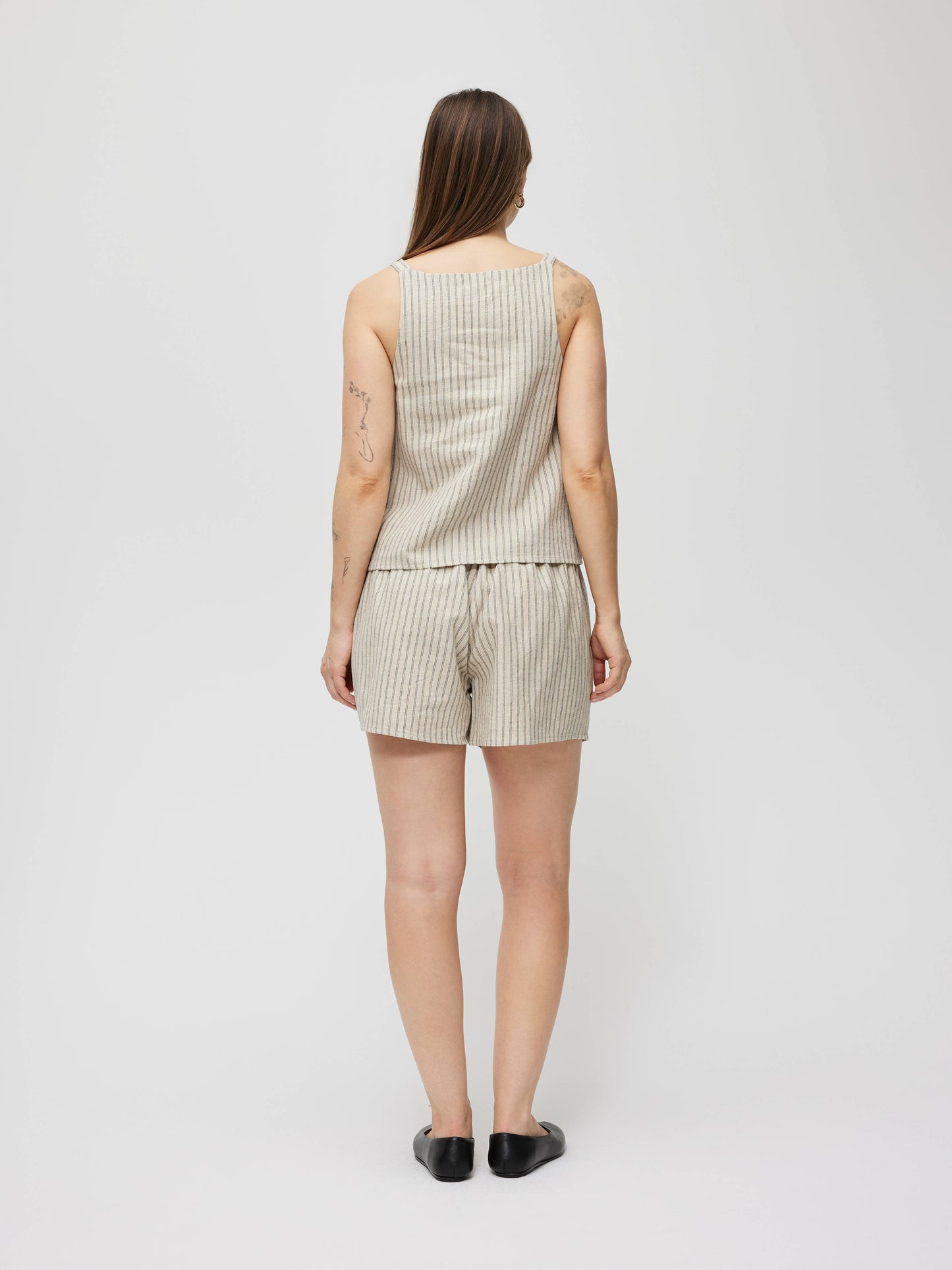 The Macey Shorts | Striped Linen Shorts