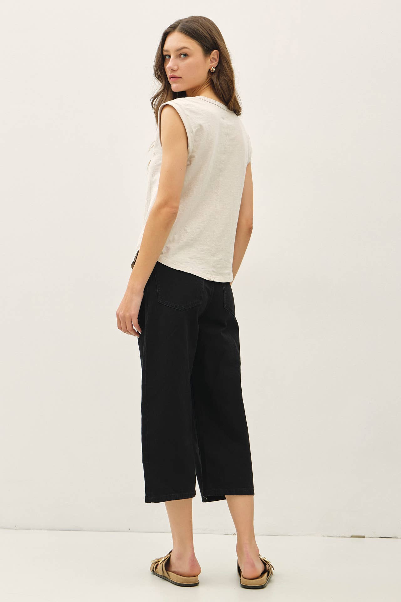 Cap Sleeve Top- Stone