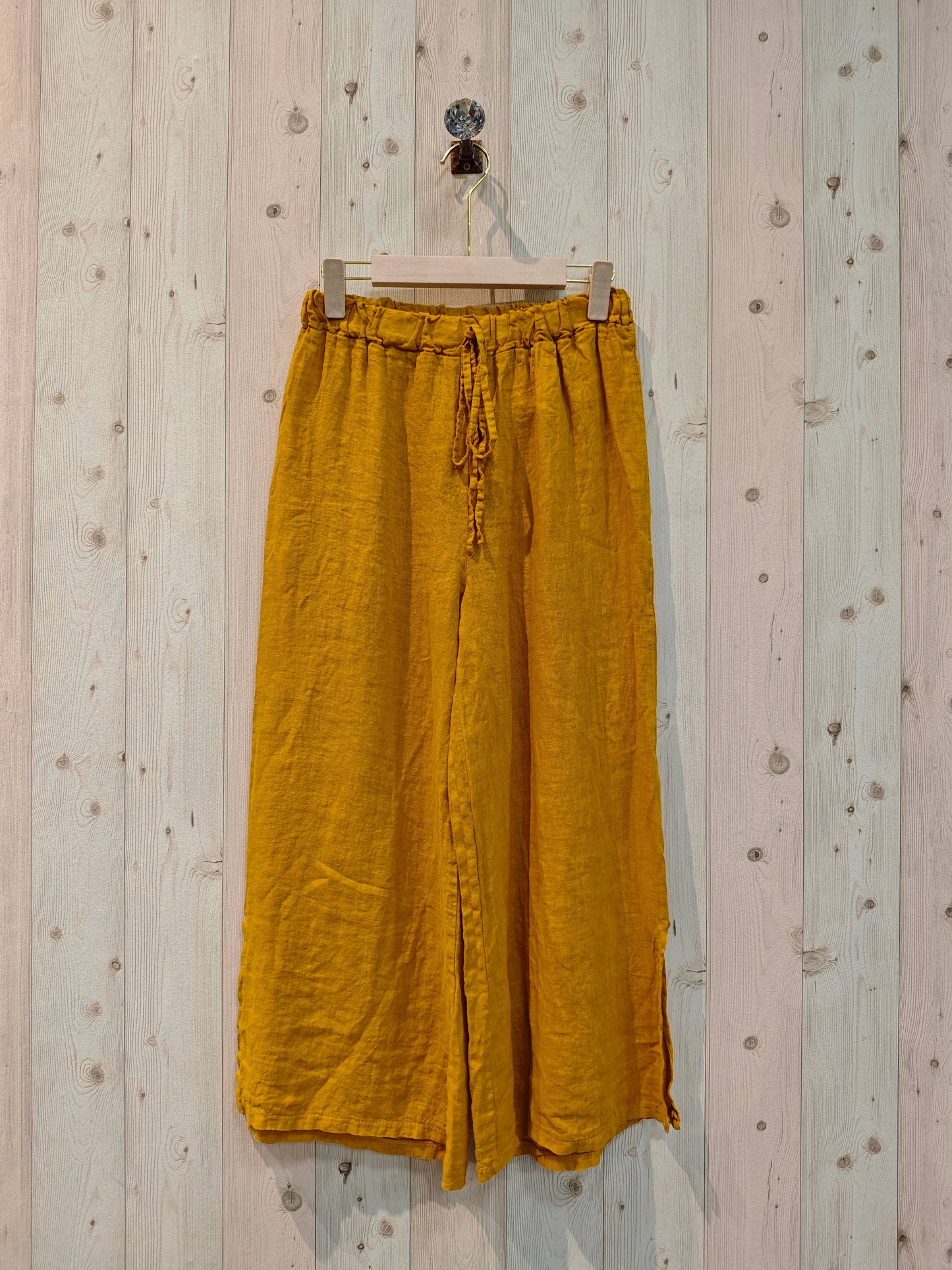 Ref-6380 100% LINEN PANTS: Khaki