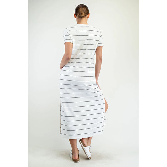 Modal Scuba Stripe Maxi Dress