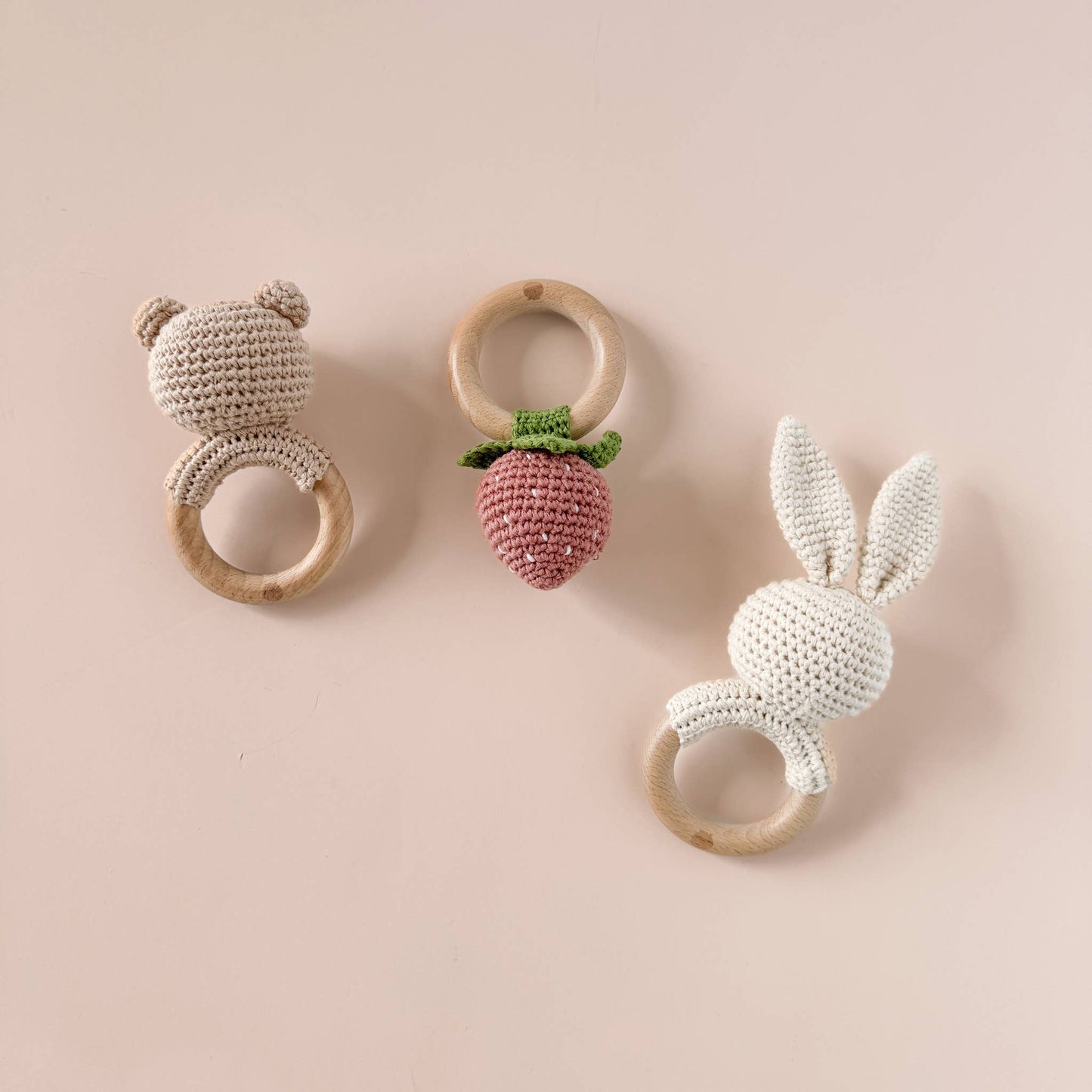 Teether Bear Rattle - Brown