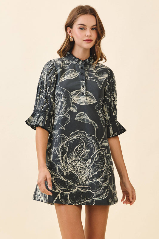 Floral Print Mini Dress