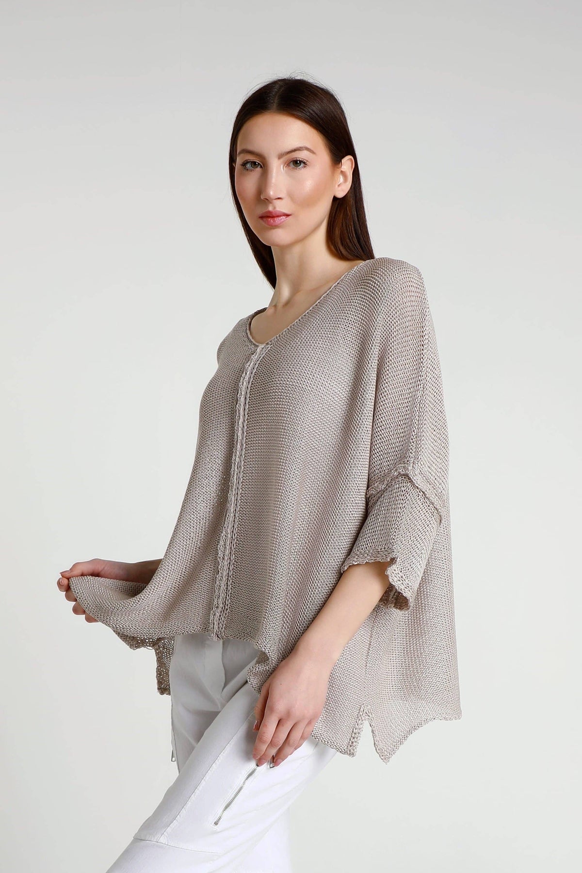 Benoite Knit Topper / Natural