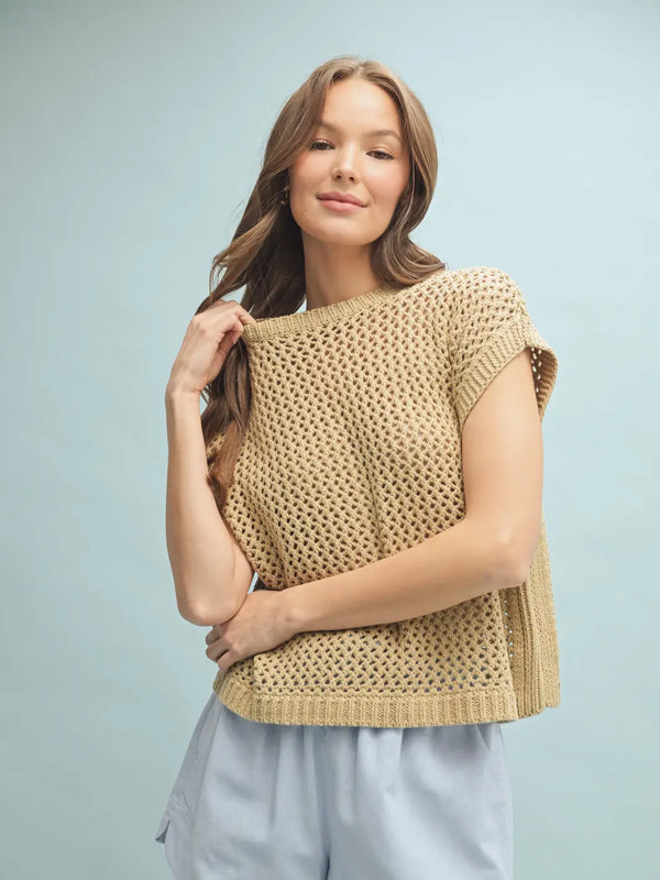 Knit Sleeveless Sweater Top