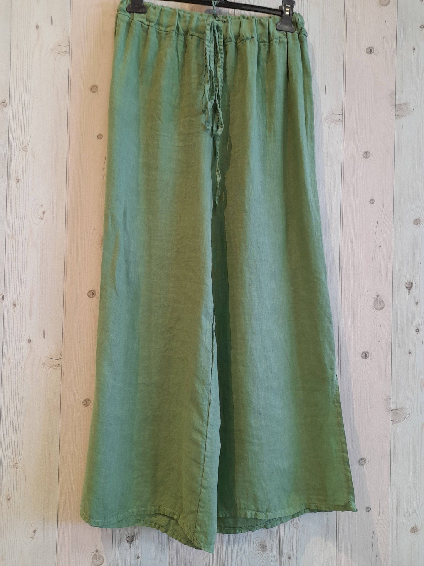 Ref-6380 100% LINEN PANTS: Khaki