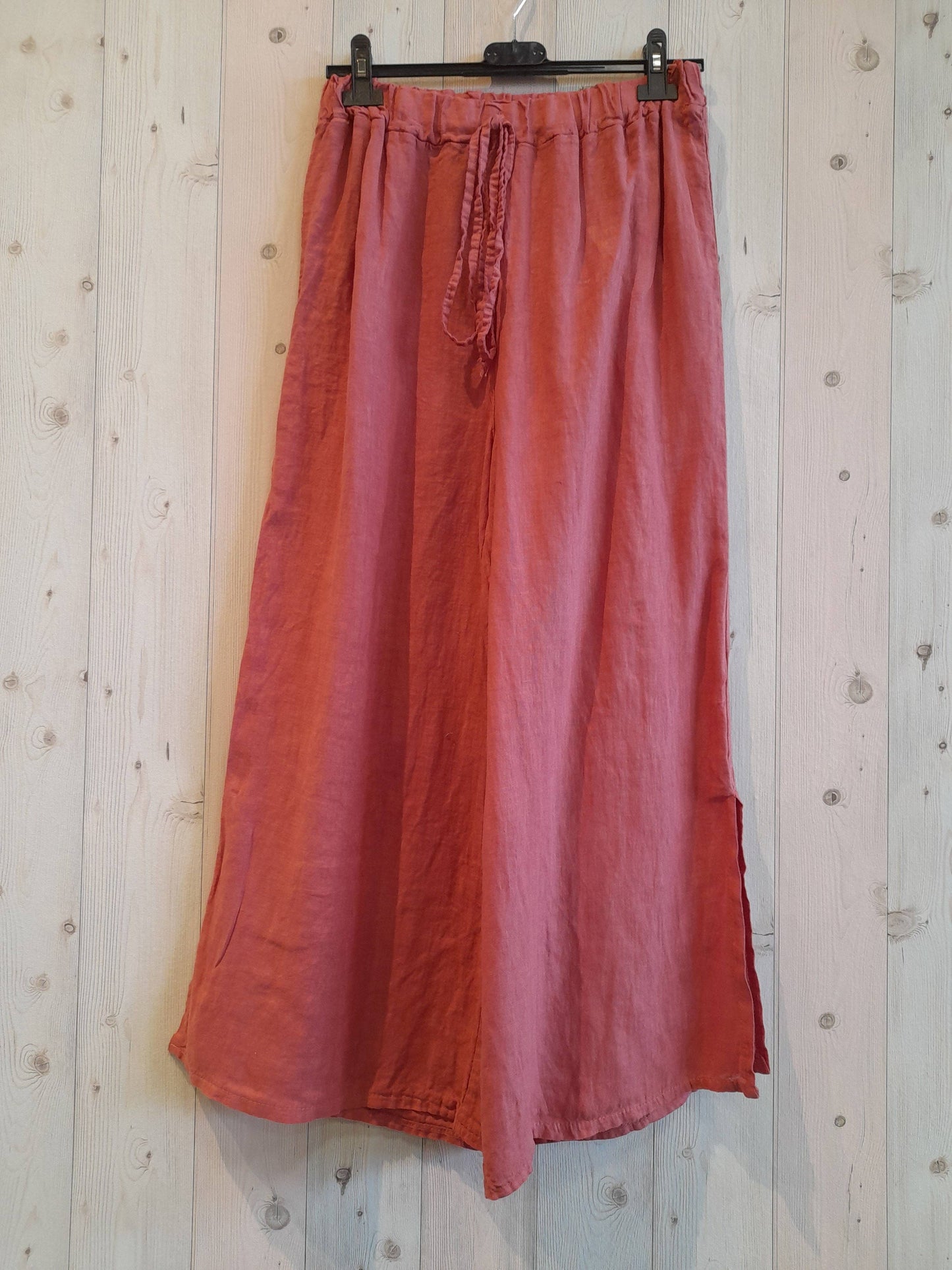 Ref-6380 100% LINEN PANTS: Khaki