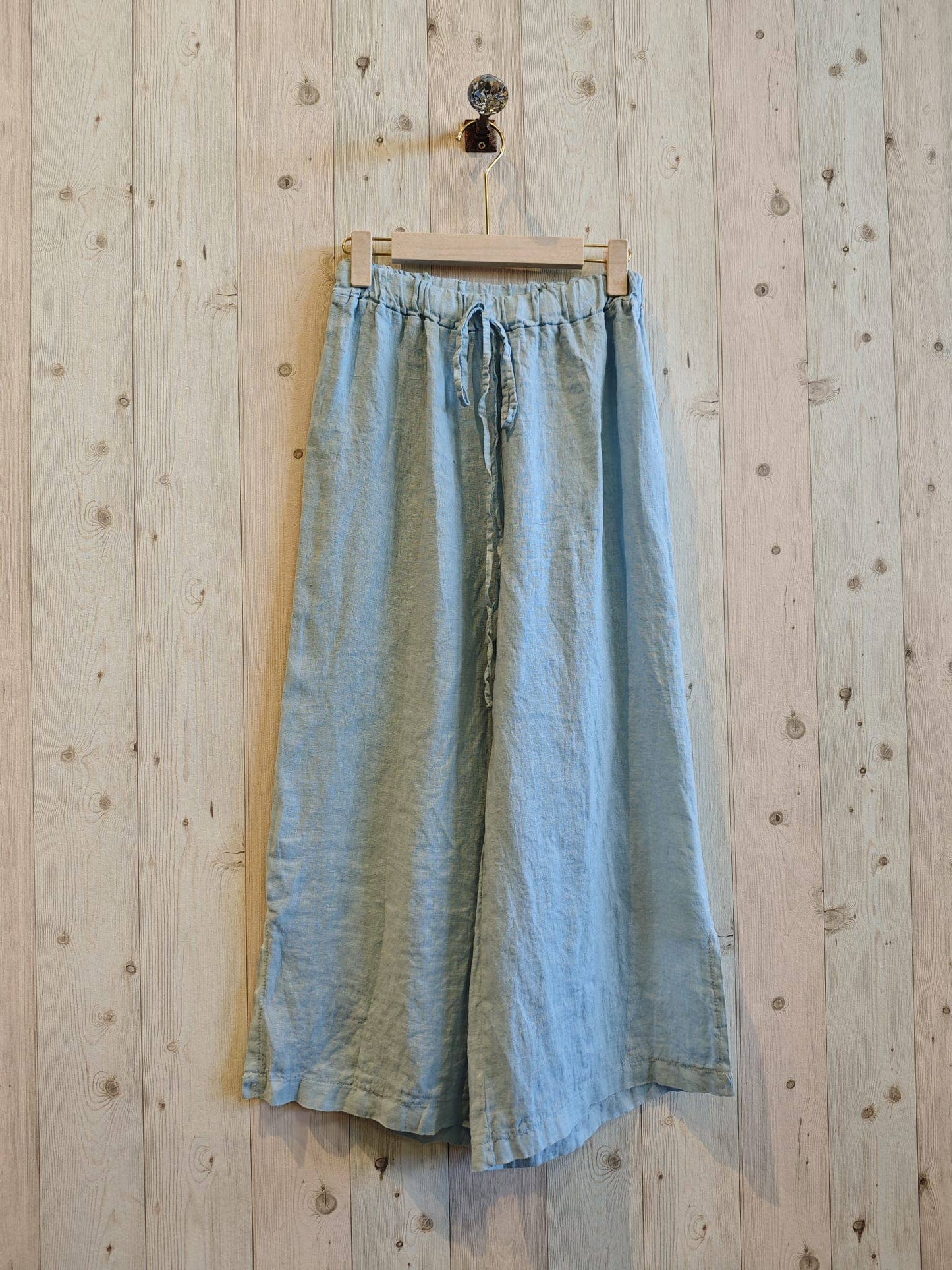 Ref-6380 100% LINEN PANTS: Khaki