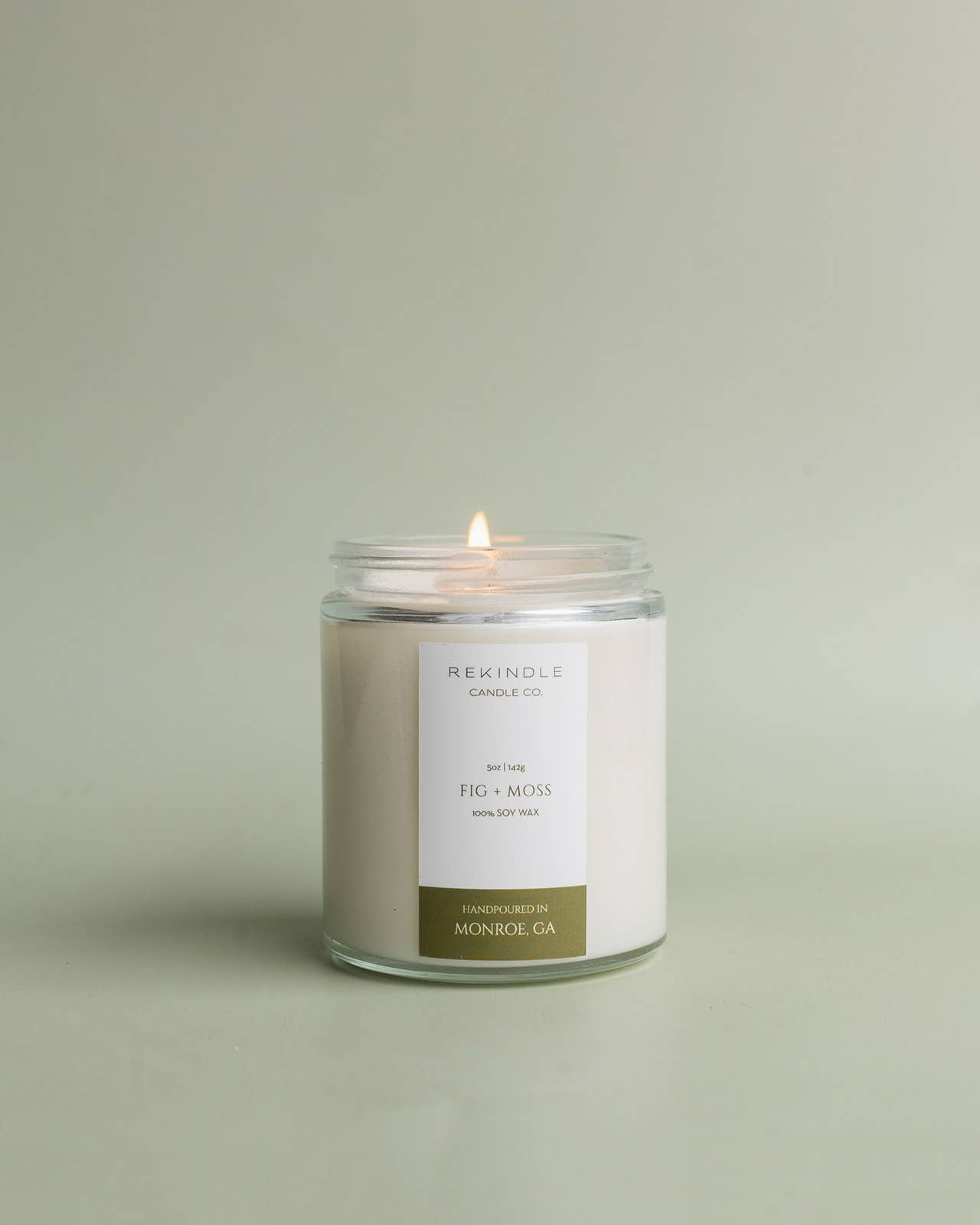 Cotton Wick Soy Candle: Fig + Moss