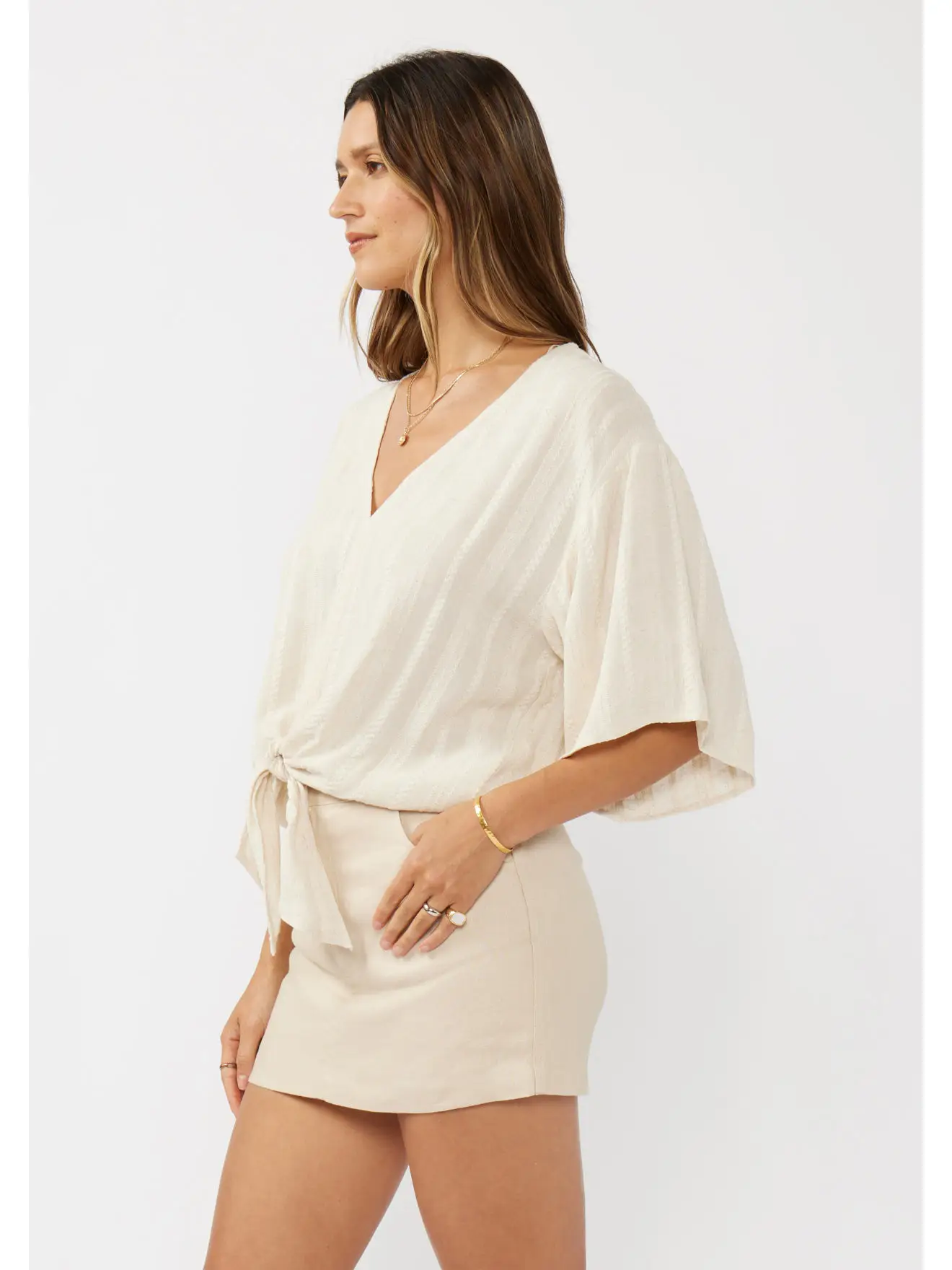 Jacquard Linen Blouse