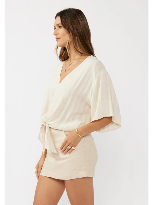 Jacquard Linen Blouse