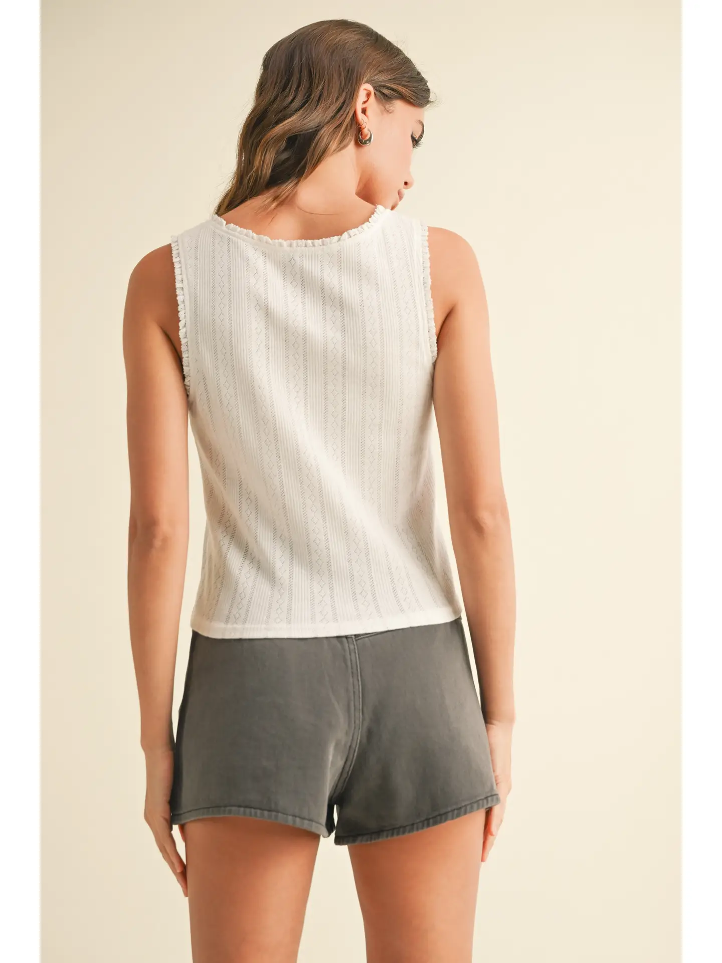Jade Ruffle Top - White