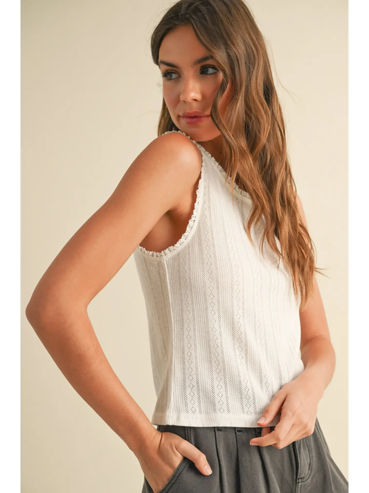 Jade Ruffle Top - White