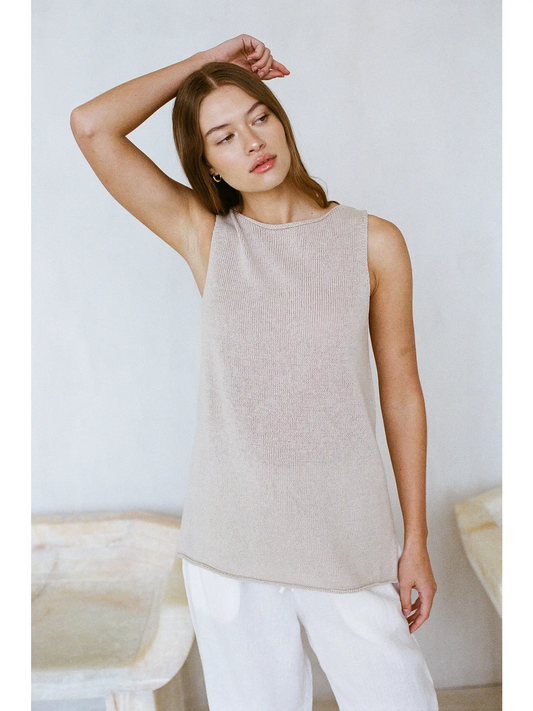 Ramie Knit Tank - Natural