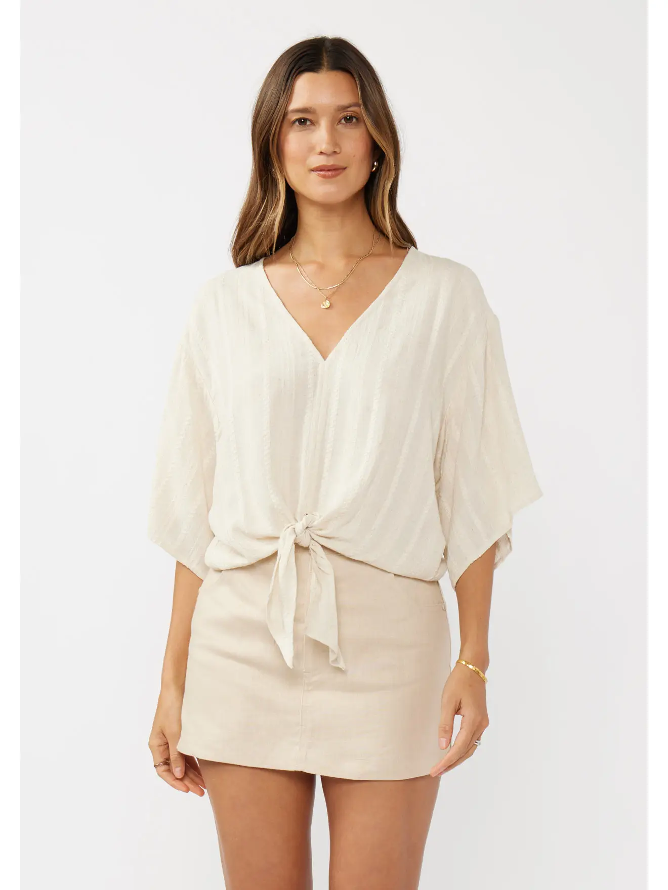 Jacquard Linen Blouse