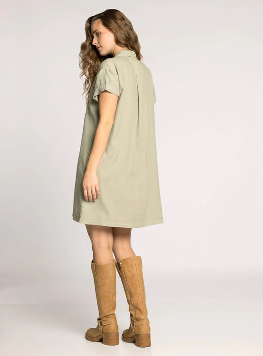 June Dress in Olive