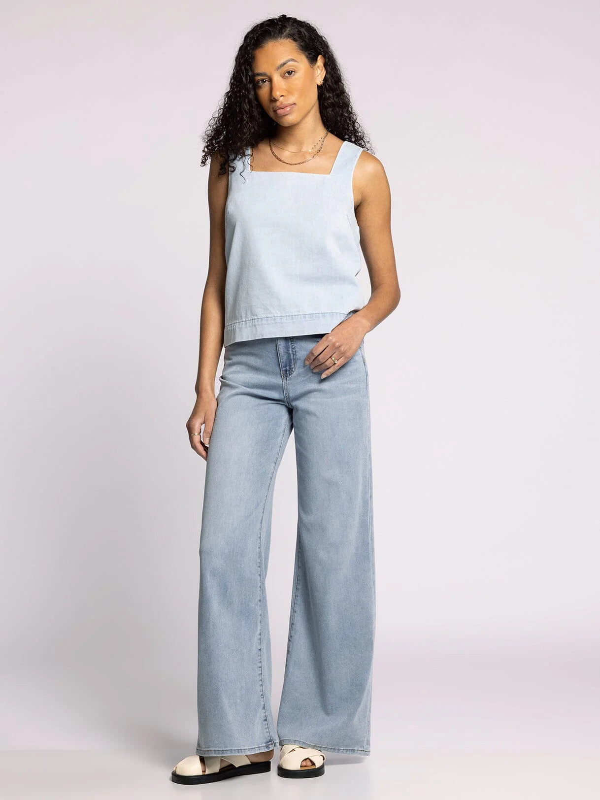 Millicent Tank in Light Wash