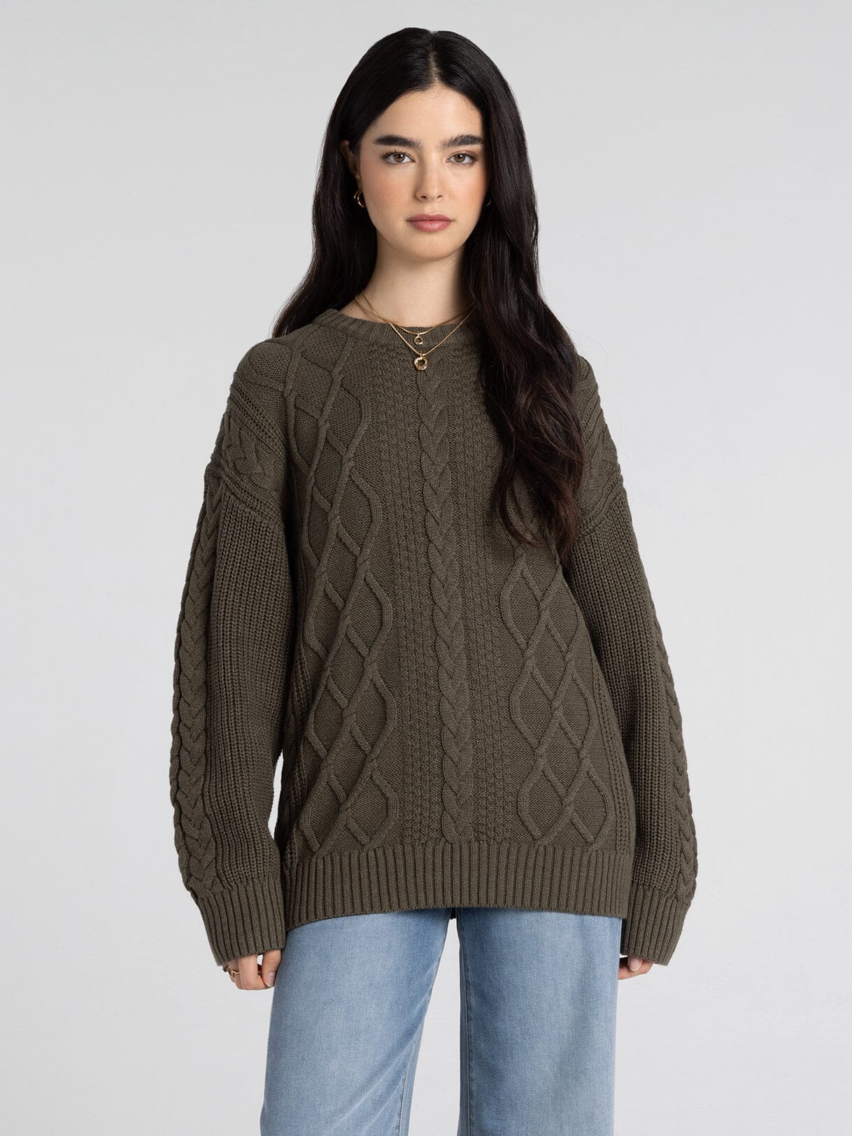 Newport Sweater- Dusty Olive